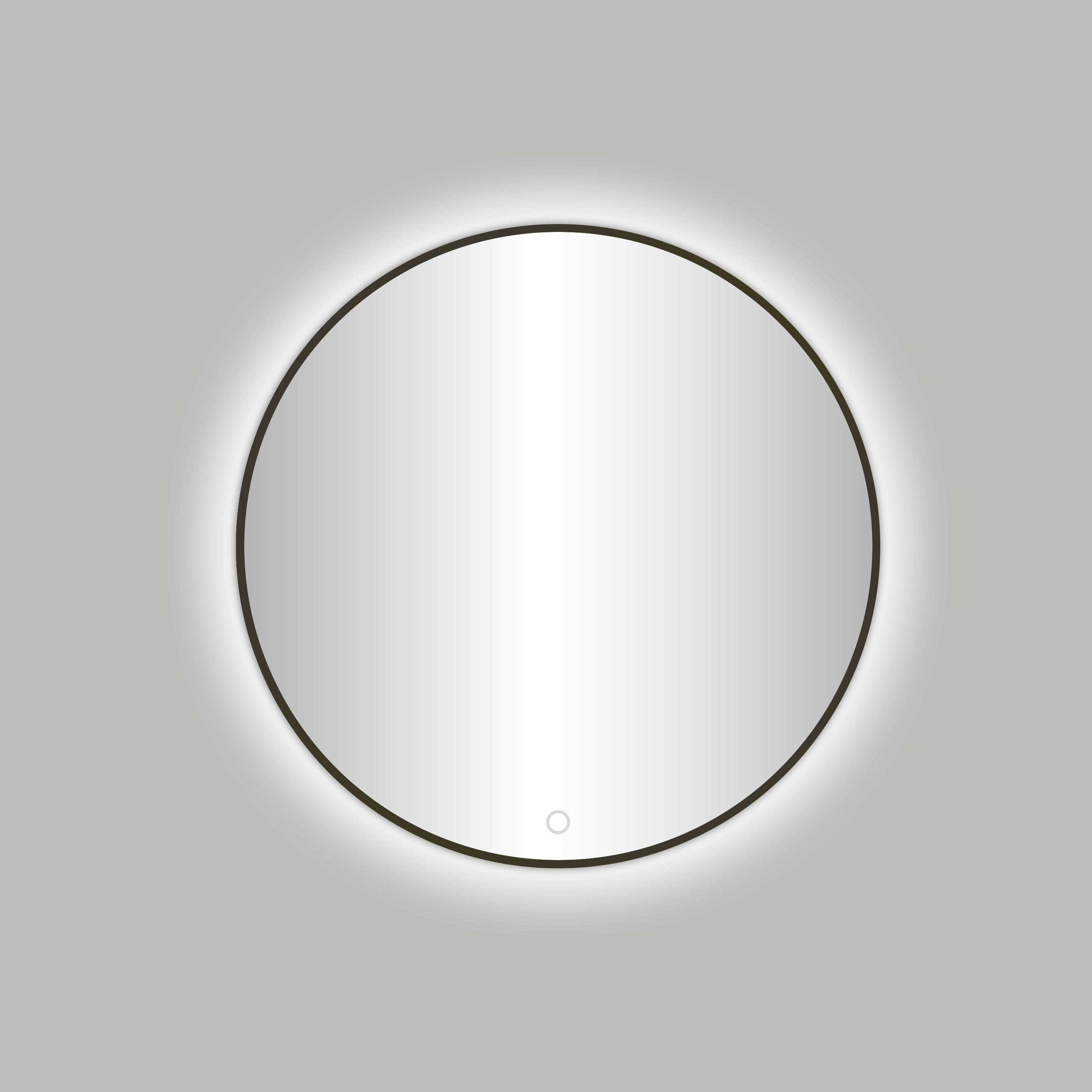 Badkamerspiegel Best Design Moya Venetië Thin Ø 80 cm Gun Metal — met LED-verlichting