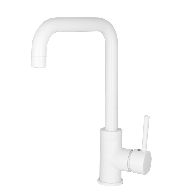 White Zembro keukenmengkraan H=32 cm mat-wit