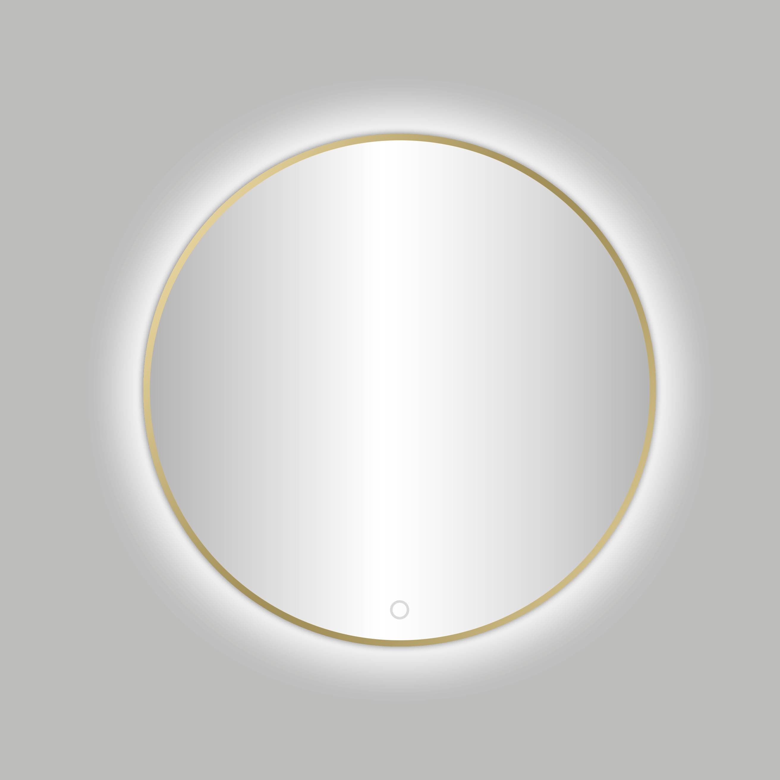 Badkamerspiegel Best Design Nancy Venetië Thin Ø 100 cm Mat Goud — met LED-verlichting