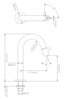 Moya toiletkraan Dimora gunmetal