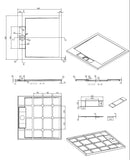 Decent douchebak Just-Solid 90x90x3,5cm