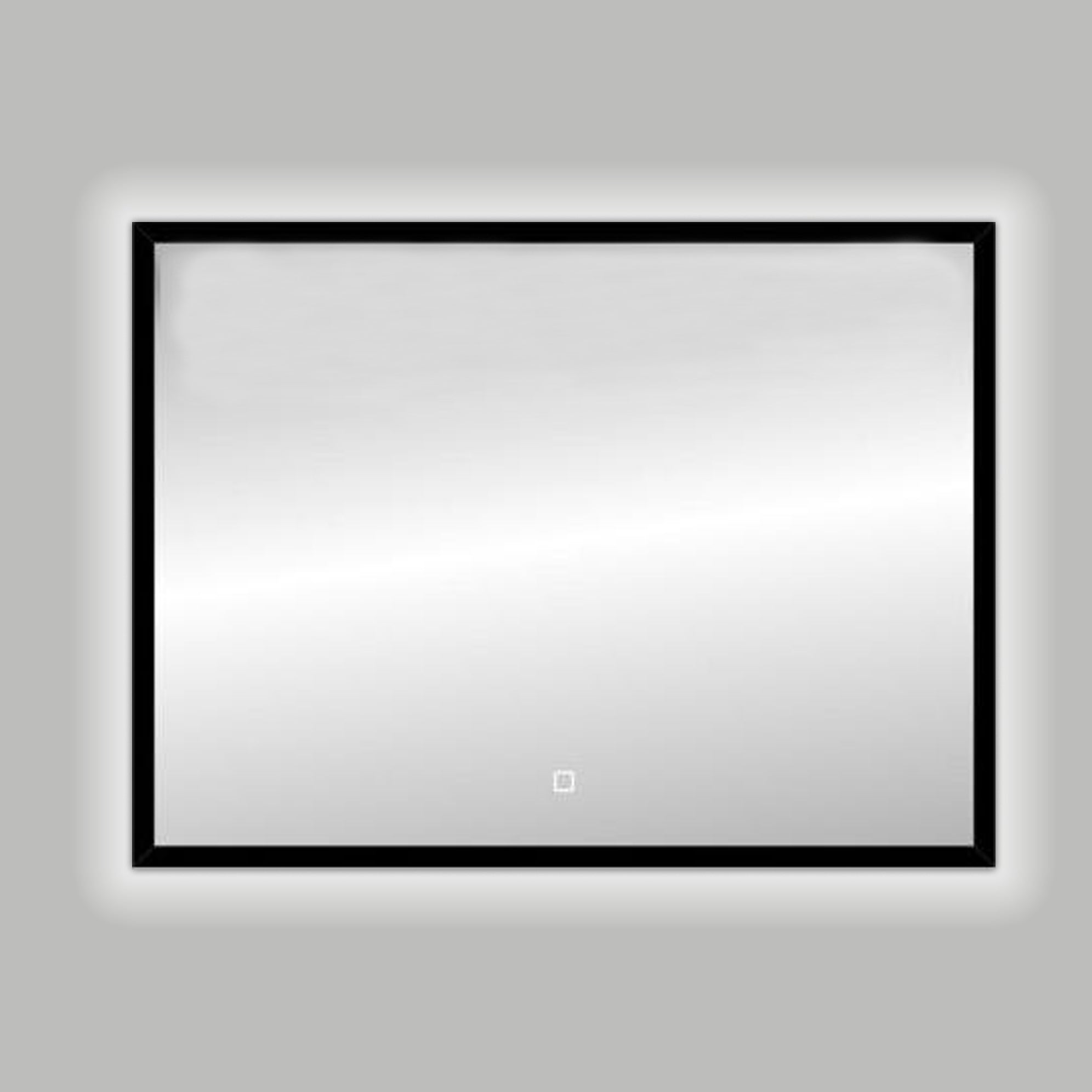 Badkamerspiegel Best Design Nero Solaro B 80×60 cm Mat Zwart — met LED-verlichting