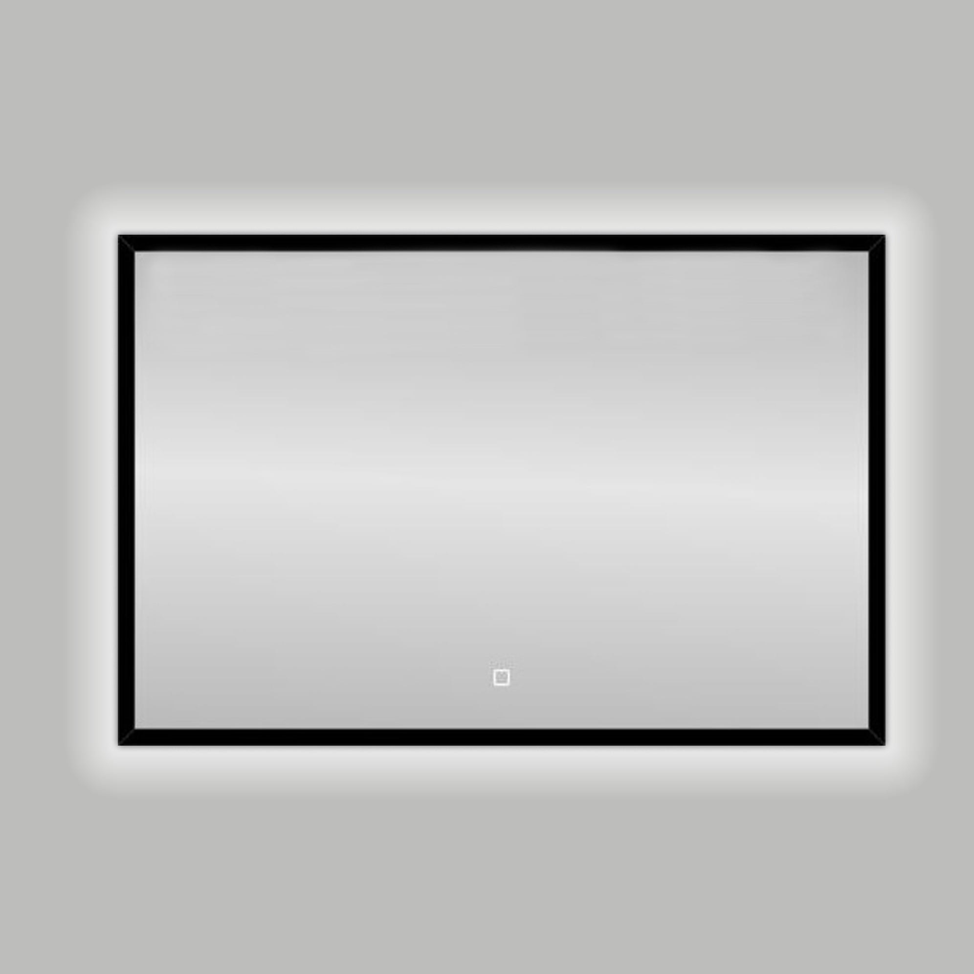 Badkamerspiegel Best Design Nero Solaro B 100×80 cm Mat Zwart — met LED-verlichting