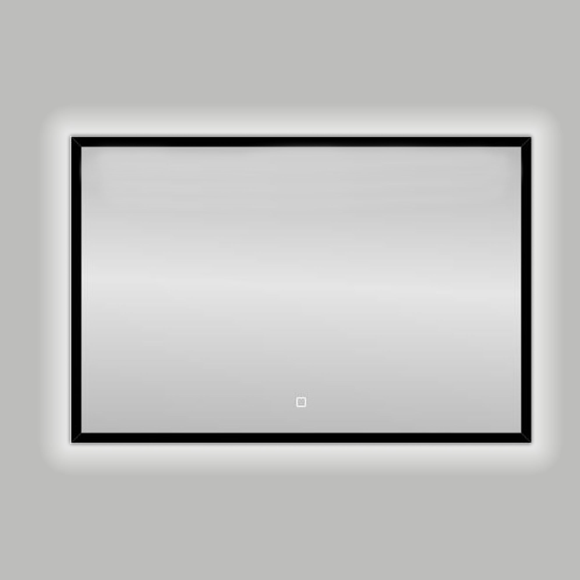 Badkamerspiegel Best Design Nero Solaro B 120×80 cm Mat Zwart — met LED-verlichting