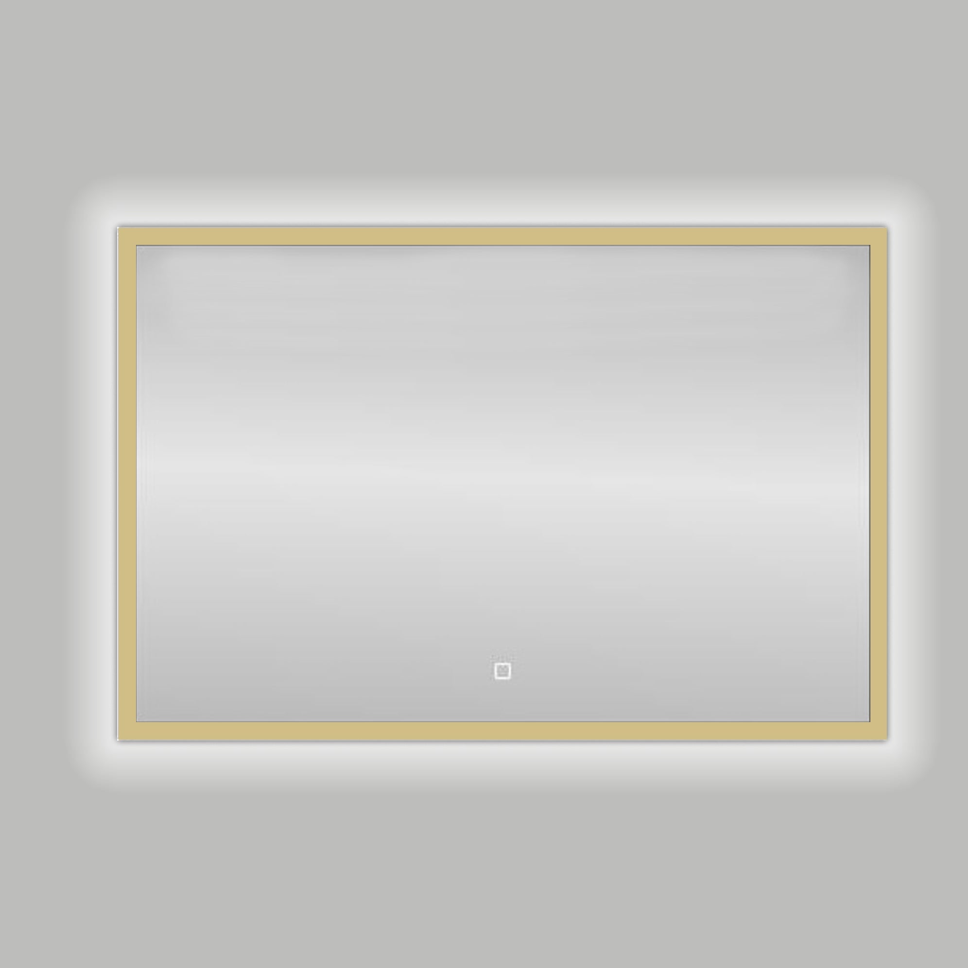 Badkamerspiegel Best Design Nancy Isola B 80×60 cm Mat Goud — met LED-verlichting