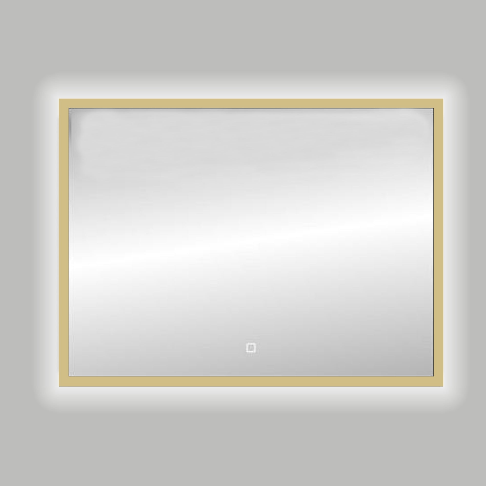 Badkamerspiegel Best Design Nancy Isola B 120×80 cm Mat Goud — met LED-verlichting