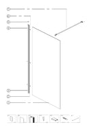 For-You 800 Zwart inloopdouche Walk-In 800x2000x8mm