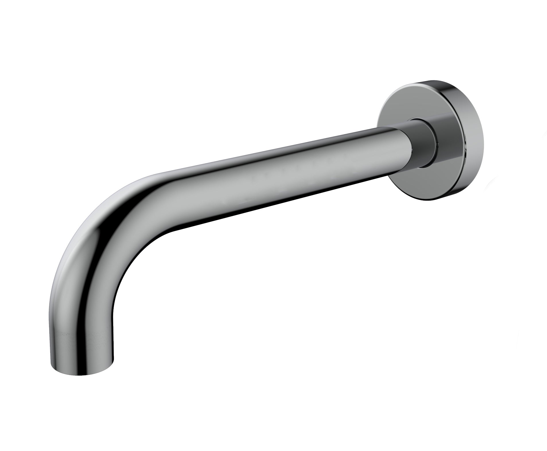Chrome 90° Muuruitloop met Rozet 1/2x 21 cm Chroom