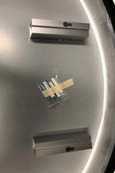 Nero VenetiÃ« ronde spiegel incl.led verlichting Ã˜120cm mat-zwart