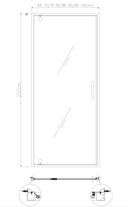 Baron-80 Nisdeur Zwart 78-80x200 cm Nano Glas 8 mm