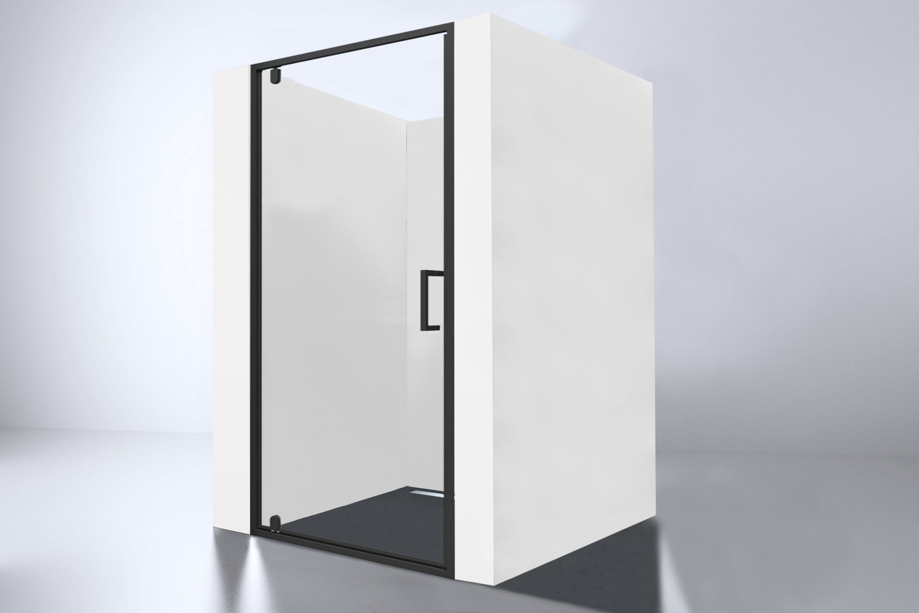 Baron-80 Nisdeur Zwart 78-80x200 cm Nano Glas 8 mm