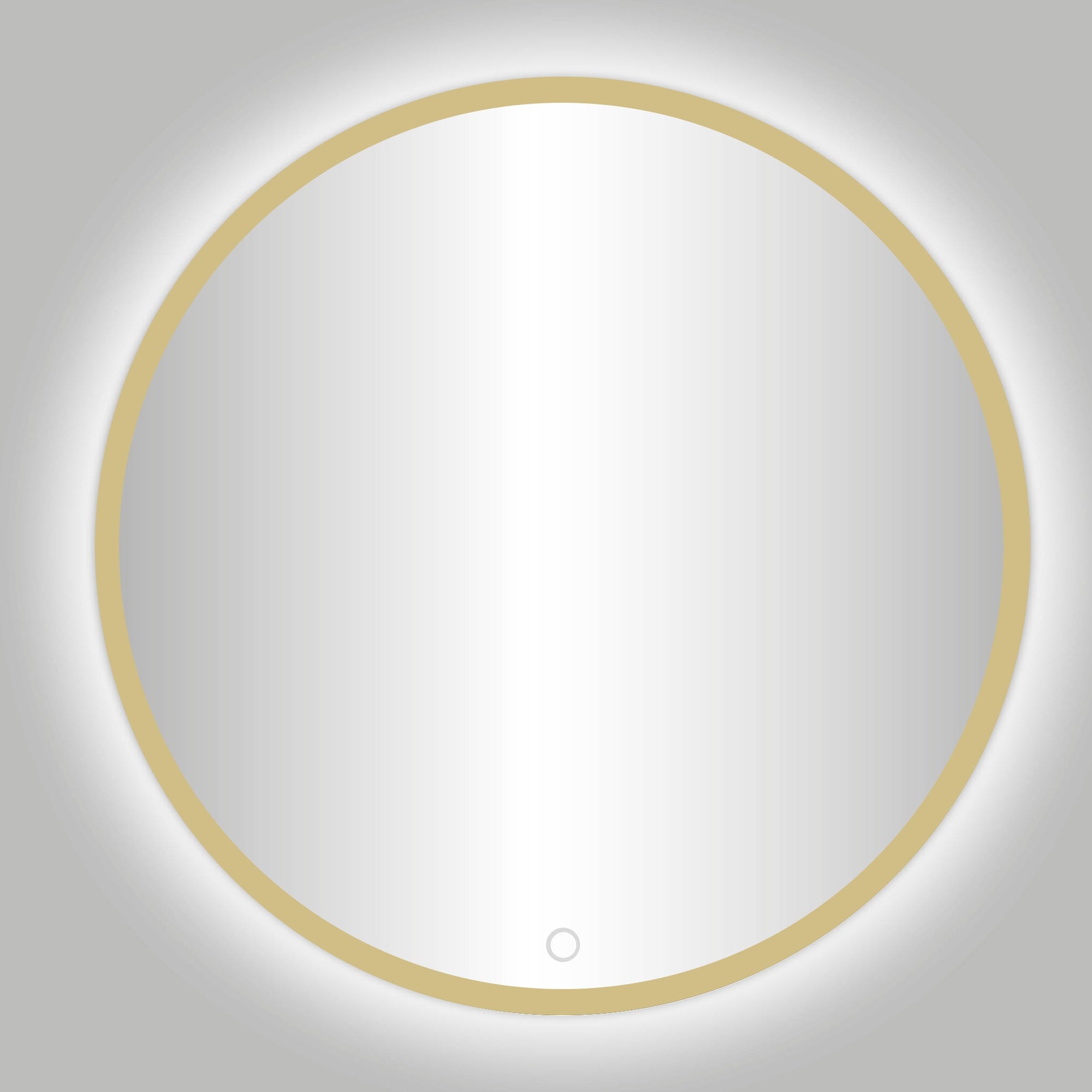 Badkamerspiegel Best Design Nancy Rivoli Ø Ø 140 cm Mat Goud — met LED-verlichting