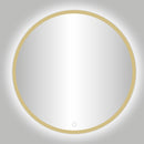 Nancy Rivoli ronde spiegel incl. led verlichting Ã˜140cm mat-goud