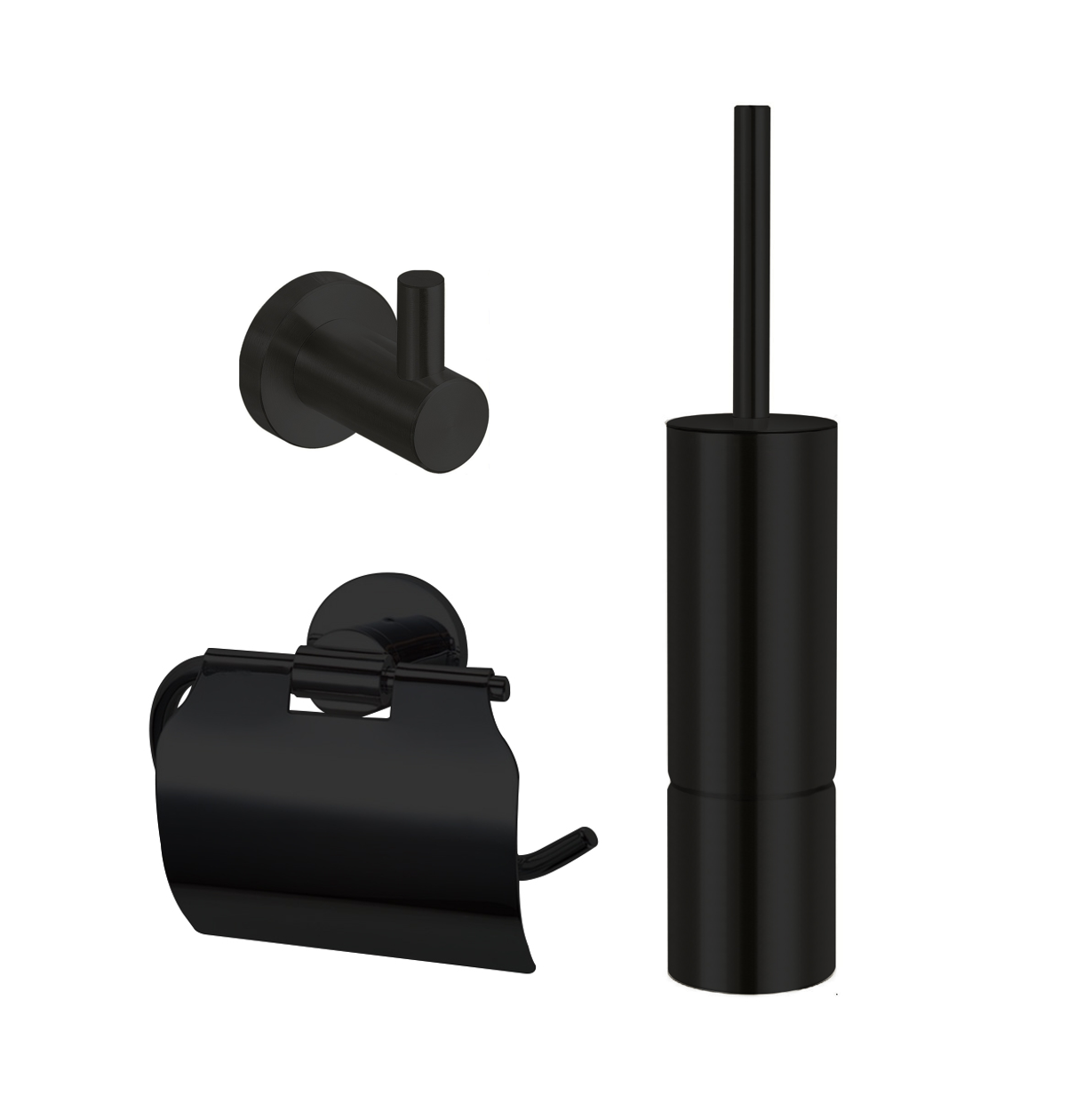 One-Pack Toilet Accessoires Set Nero