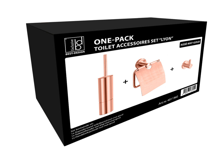 One-Pack toilet accessoires set Lyon