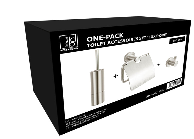 One-Pack toilet accessoires set Ore