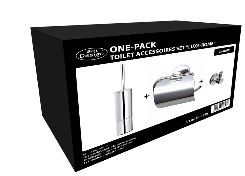 One-Pack toilet accessoires set Rome