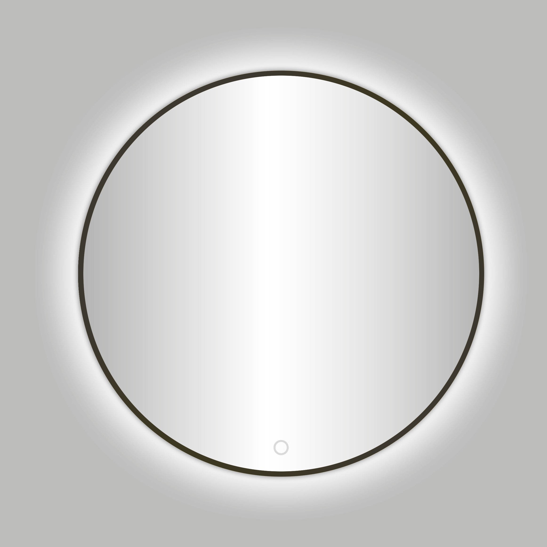 Badkamerspiegel Best Design Moya Venetië Thin Ø 100 cm Gun Metal — met LED-verlichting