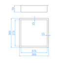Ore Kaya inbouwnis 30.5x30.5x7 cm RVS