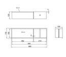 Moya Zione inbouw-closetrolhouder incl. deur 60x17x12 cm Gunmetal