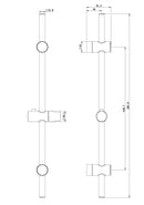 Nero-Vita douche-glijstang 68 cm mat-zwart