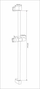 Dijon Vita douche-glijstang 65 cm Sunny Bronze