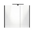 Happy-Black MDF spiegelkast + verlichting 60x60cm