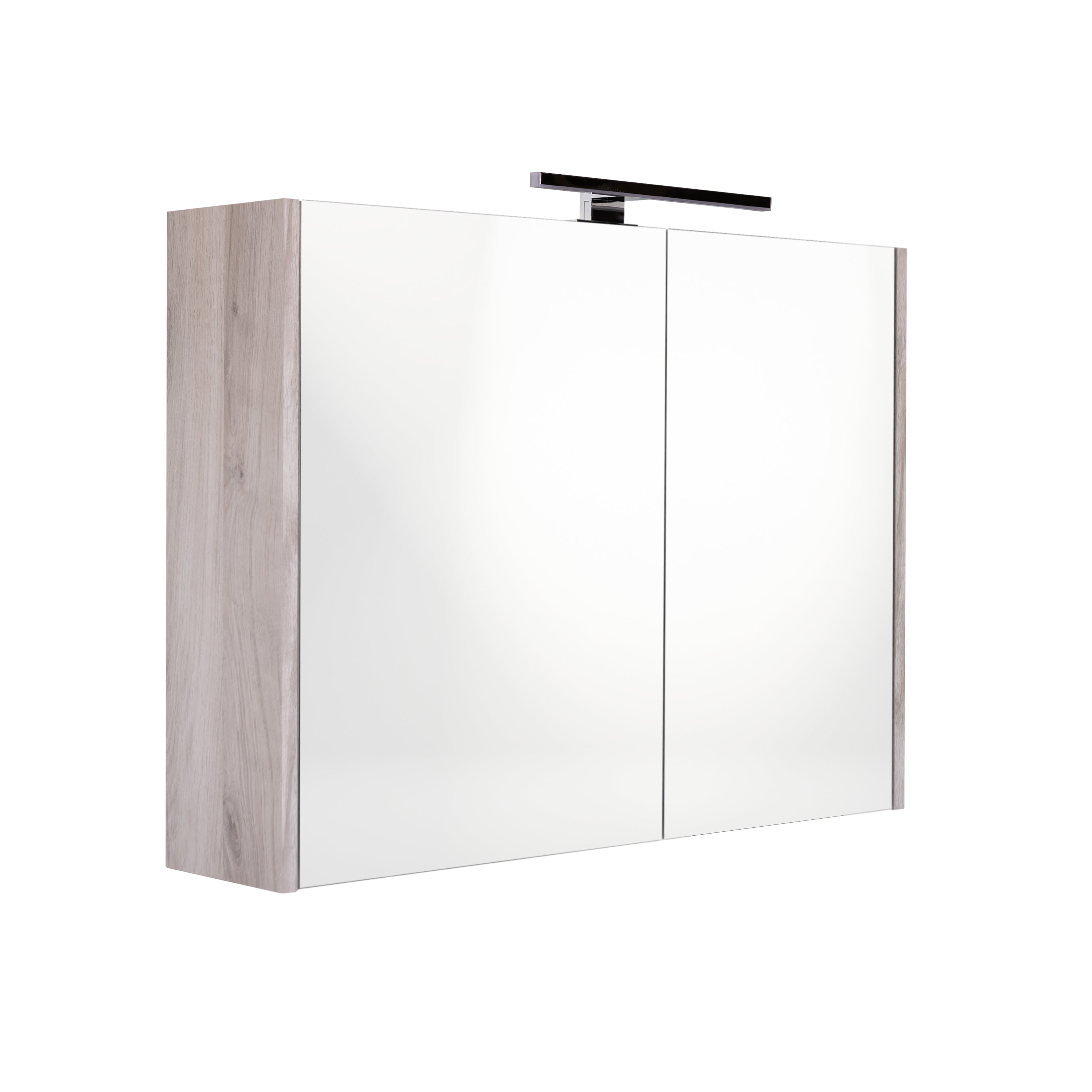 Spiegelkast Best Design Happy Grey 80×60 cm Neutraal — met LED-verlichting