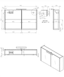 Happy-Grey MDF spiegelkast + verlichting 100x60cm