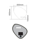 Ballon spiegel incl. led verlichting  60x60cm