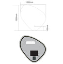 Ballon spiegel incl. led verlichting 120x120cm