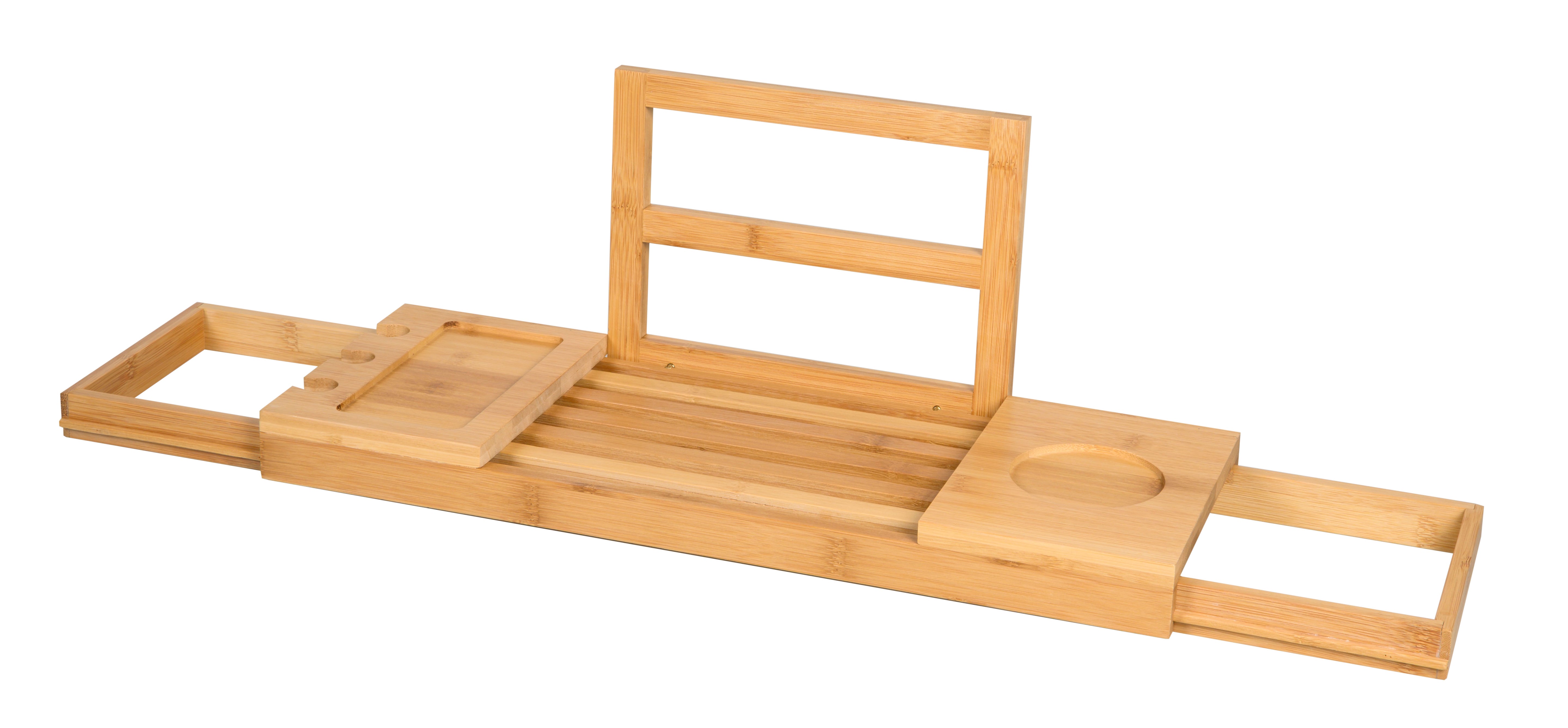 Doos Ã  12 stuks  Tray Bamboe Badplank verstelbaar 500-900 mm