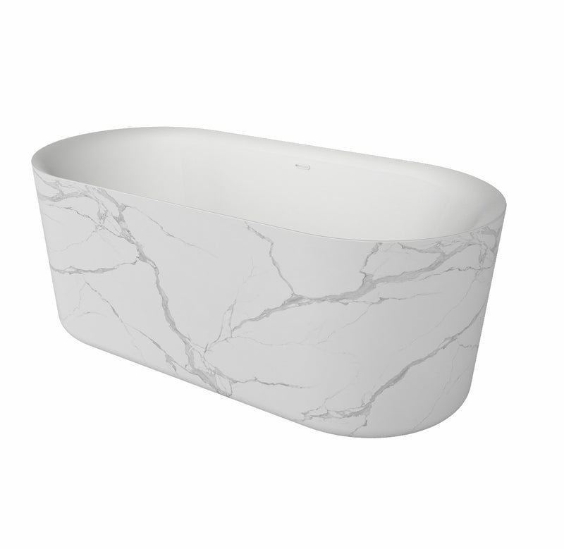 Bianco-Marble vrijstaand bad 179x85x60cm