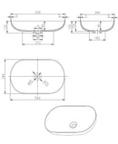 Opbouw-Waskom Color Transpa-Orange 54 x 34 x 12 cm