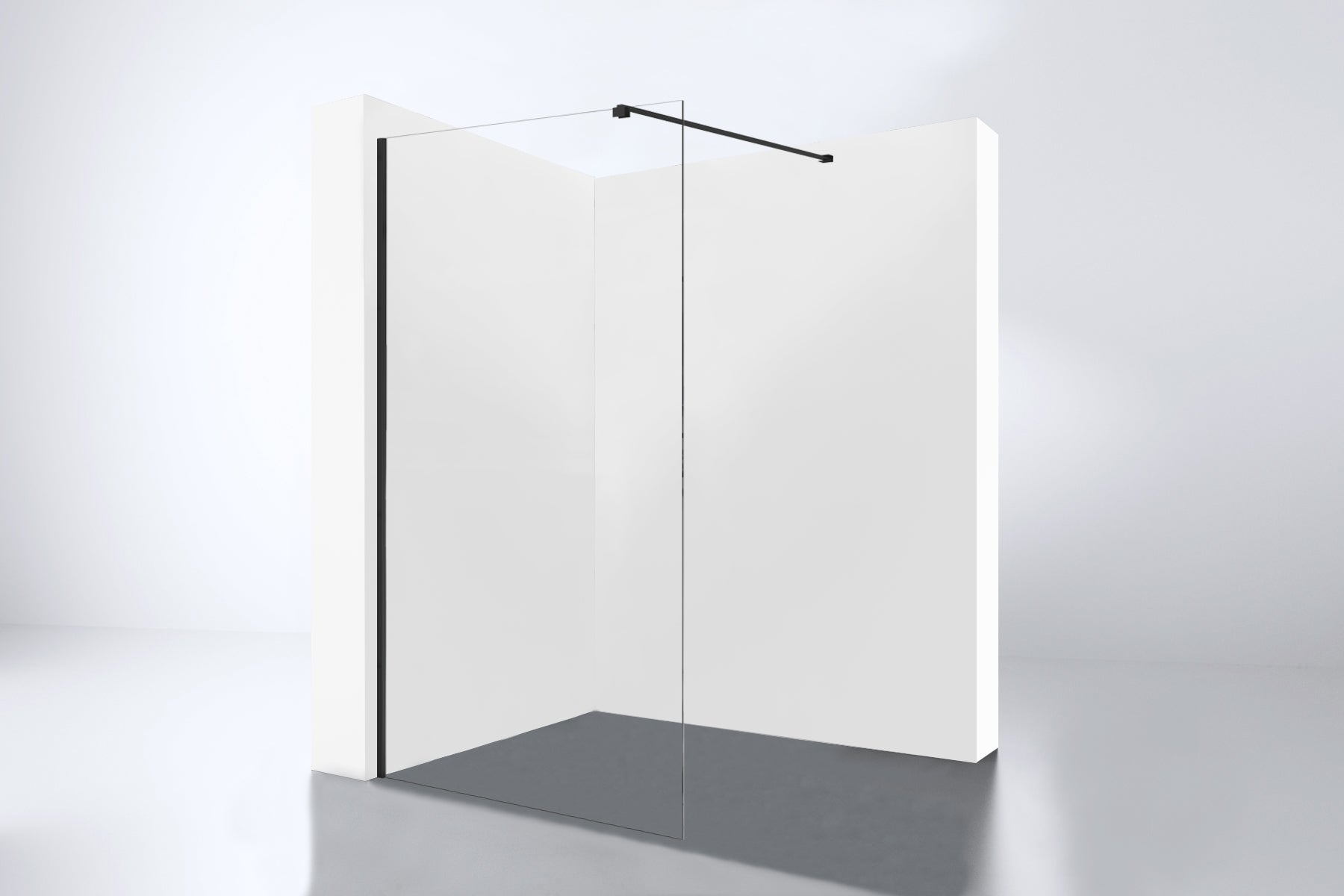 Dalis-1400-Nero inloopdouche NANO 8mm glas mat-zwart
