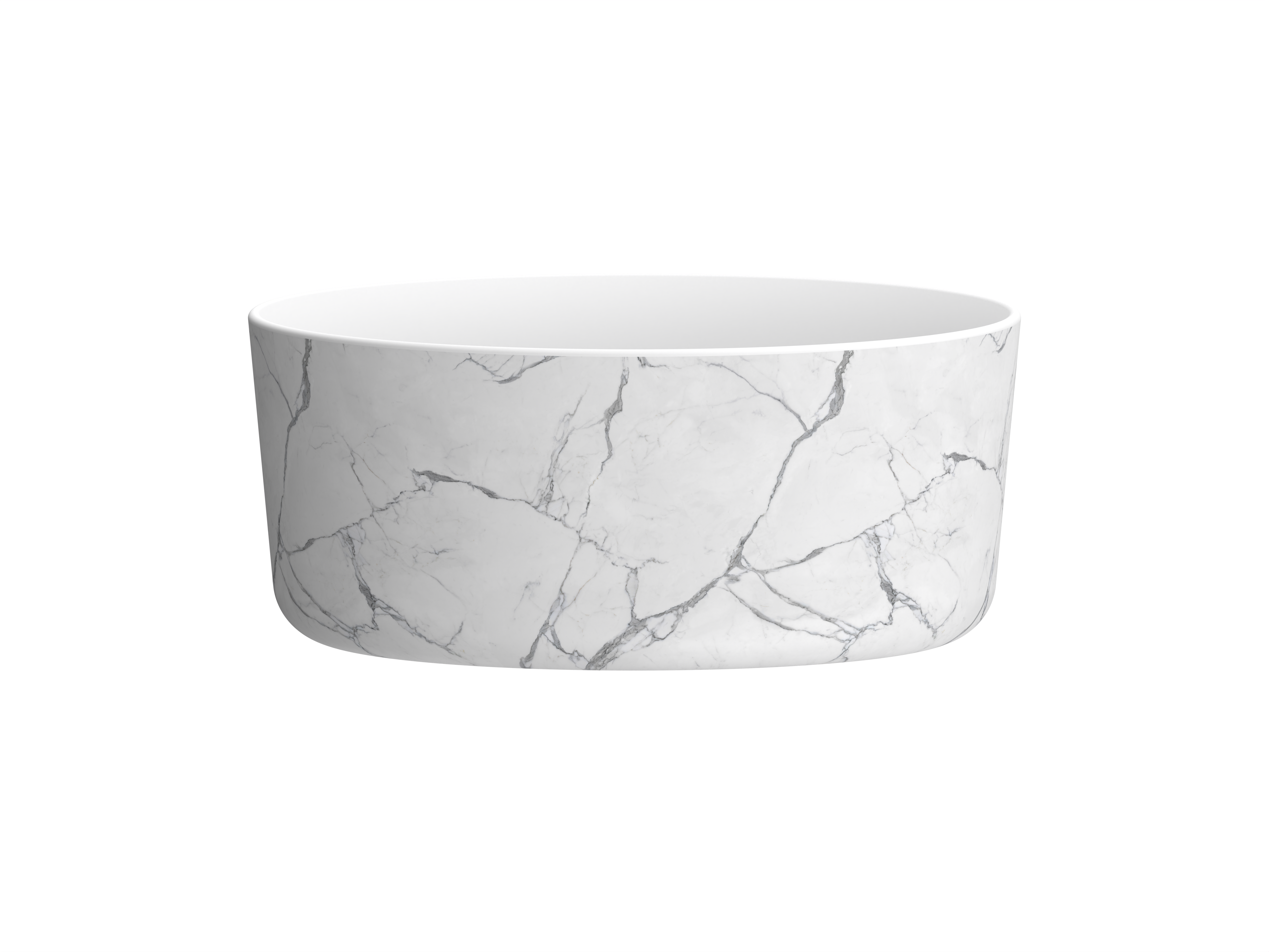 Bianco-Marble Opbouw Waskom