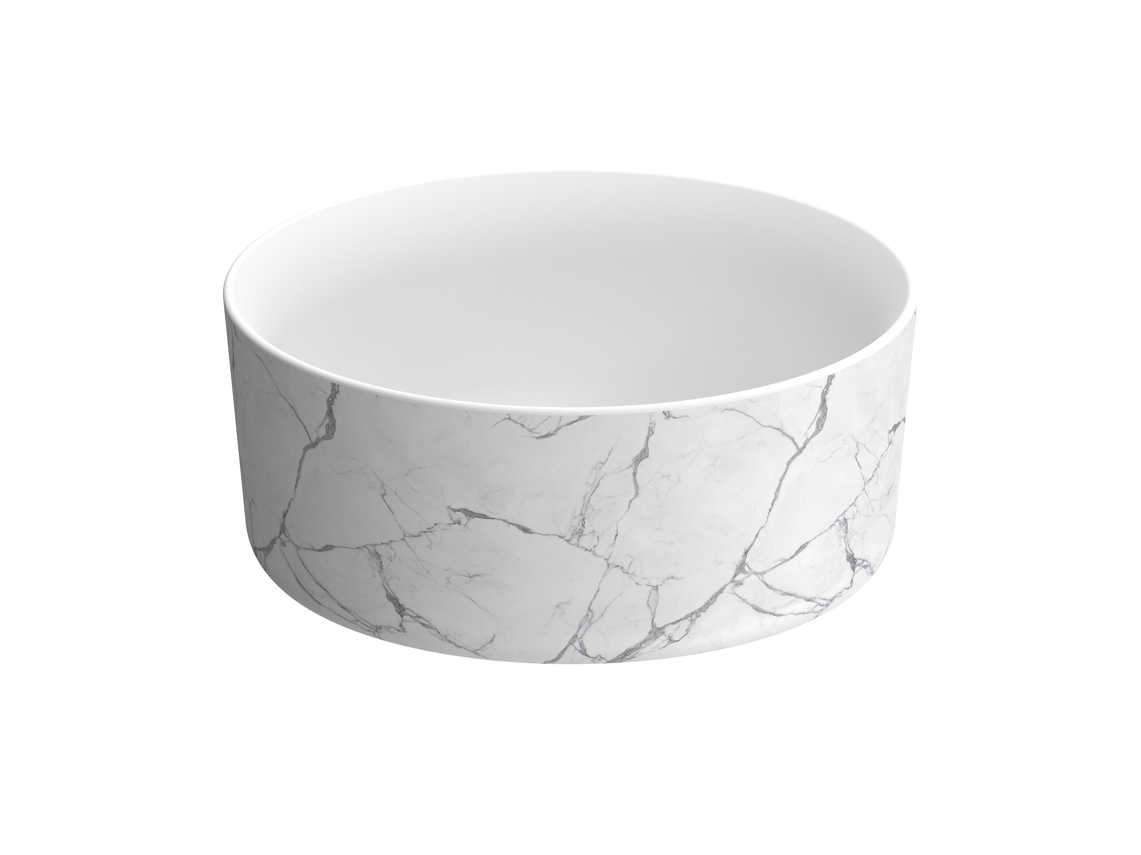 Bianco-Marble Opbouw Waskom