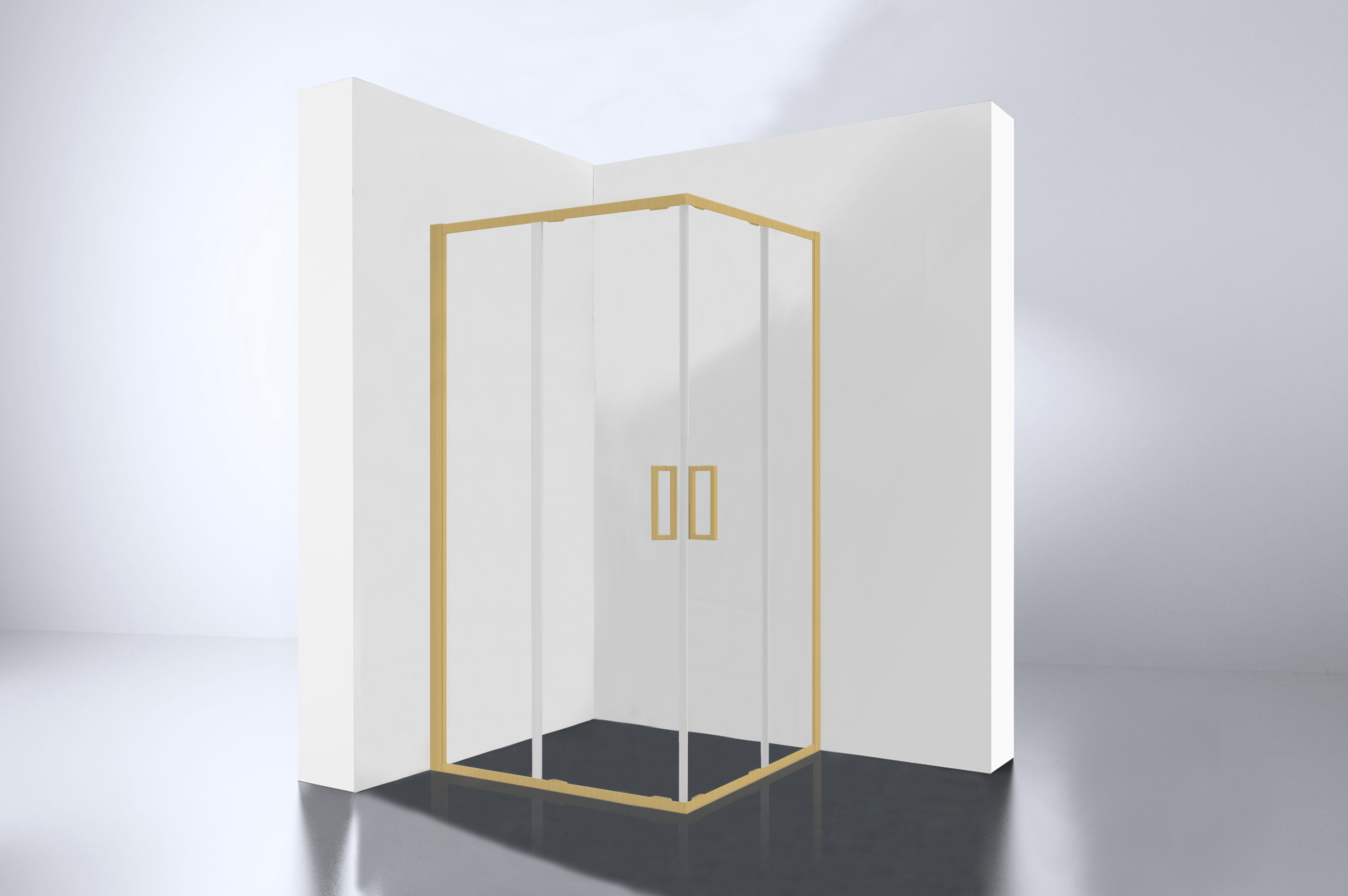 Douchecabine Hulmer-Nancy-1200 met twee schuifdeuren 1200x890x2100x8mm