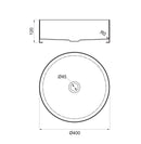 Saint opbouw waskom mat-goud diam: 400 mm x 120 mm