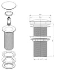 Nancy clic-waste lange draad 5/4