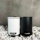 Doos Ã  6 stuks Pedaalemmer 3 liter (2 assorti) kleur mat-wit/mat-zwart