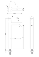 Ore-High-Aquador Toiletkraan RVS-304