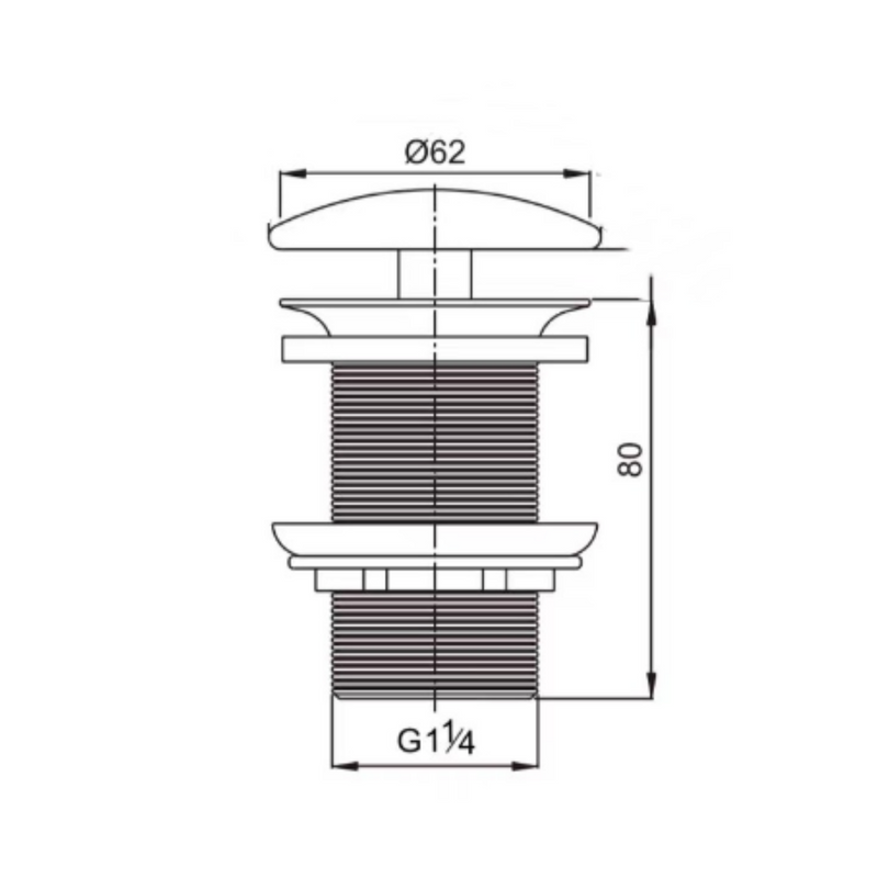 Discover clic-waste keramisch mat-wit 5/4 x 80 mm