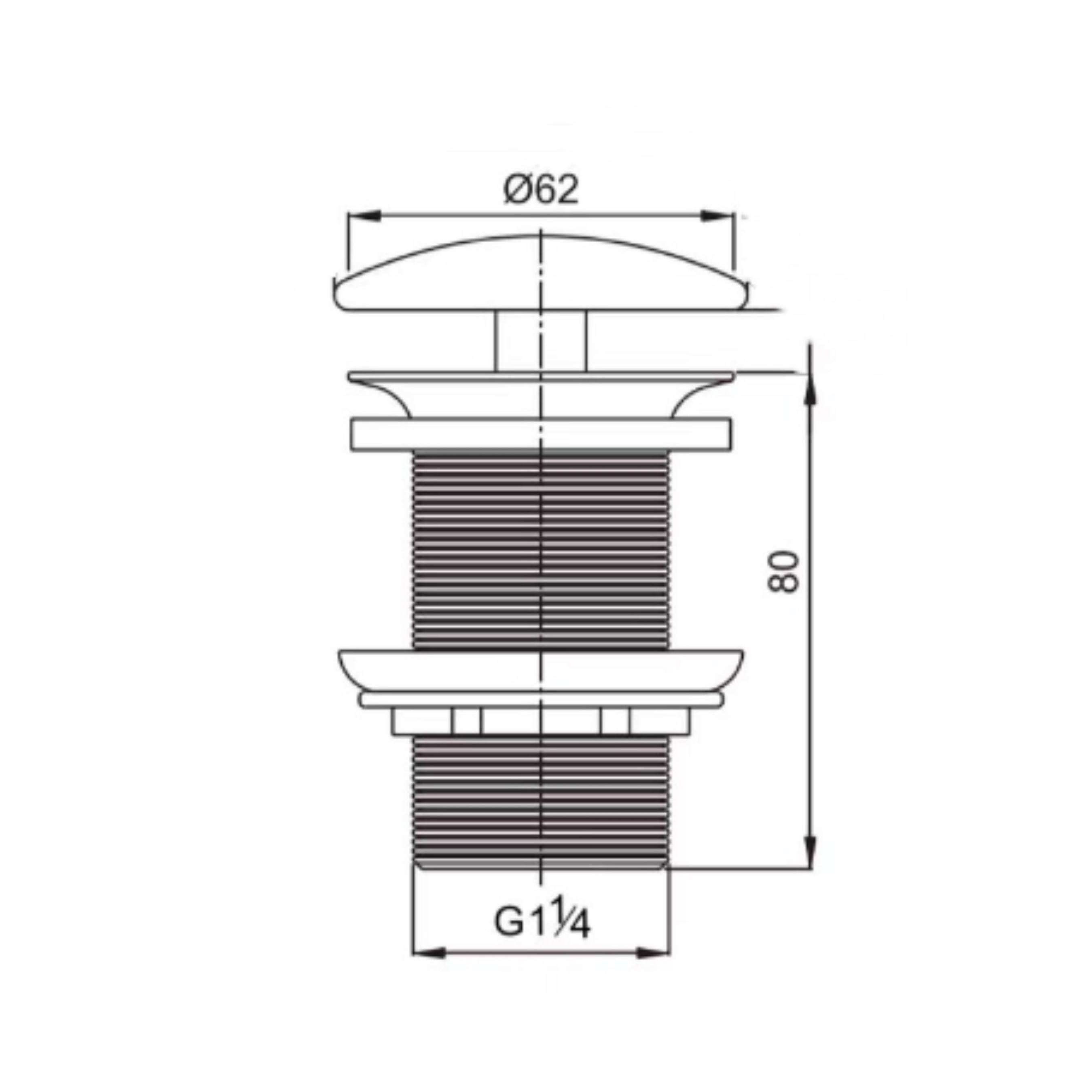 Discover Clic-Waste Keramisch Mat-Lichtroze 5/4 x 80 mm