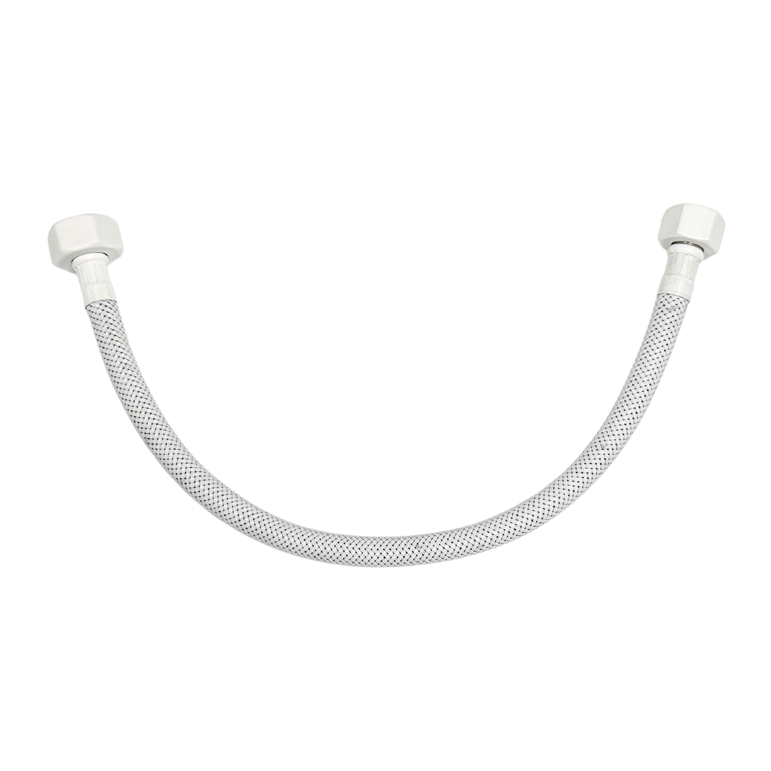 White Flexibele Aansluitslang 35 cm 1/2 x 3/8 Mat Wit