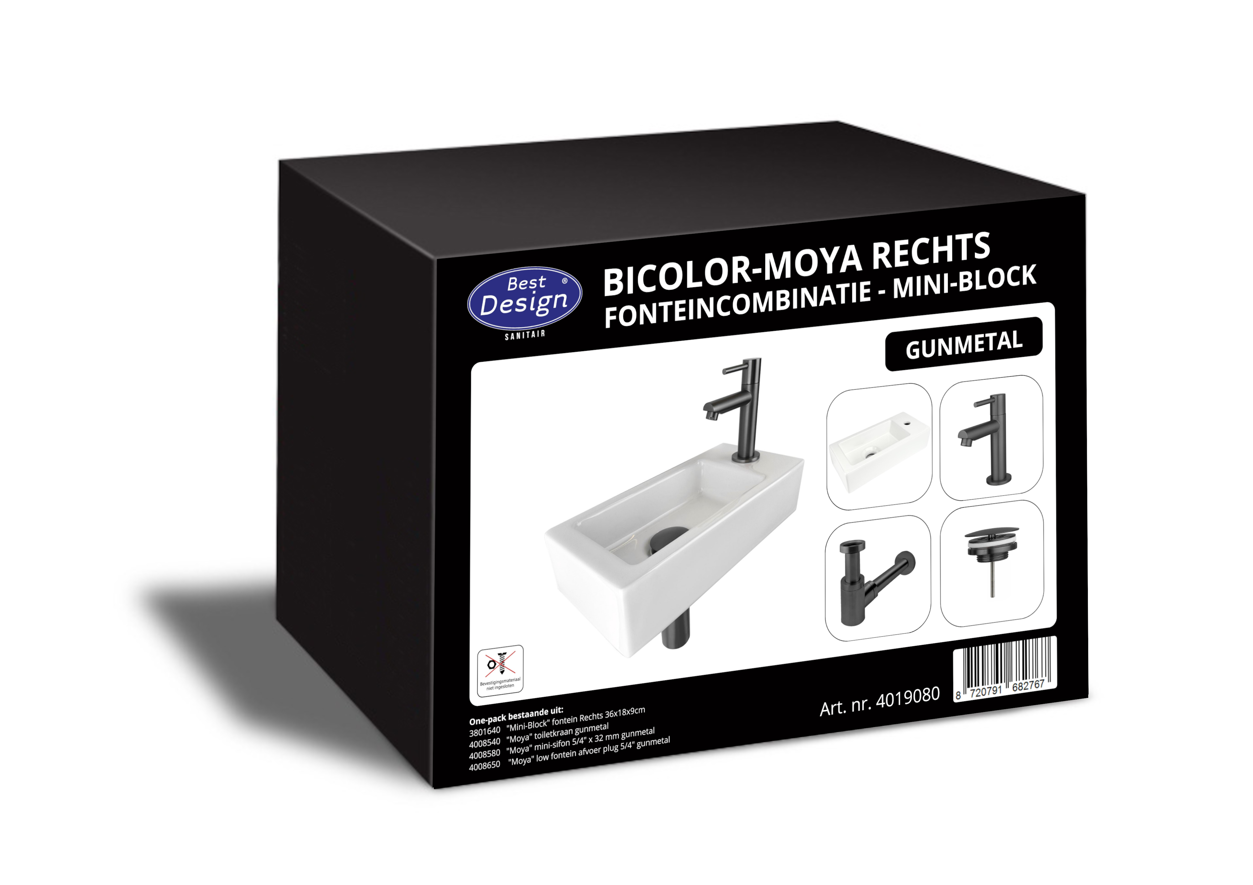 One Pack Fonteincombinatie Bicolor-Moya Mini-Block Rechts