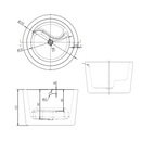 Zen rond vrijstaand bad Ã˜ 104 x 67,5 cm