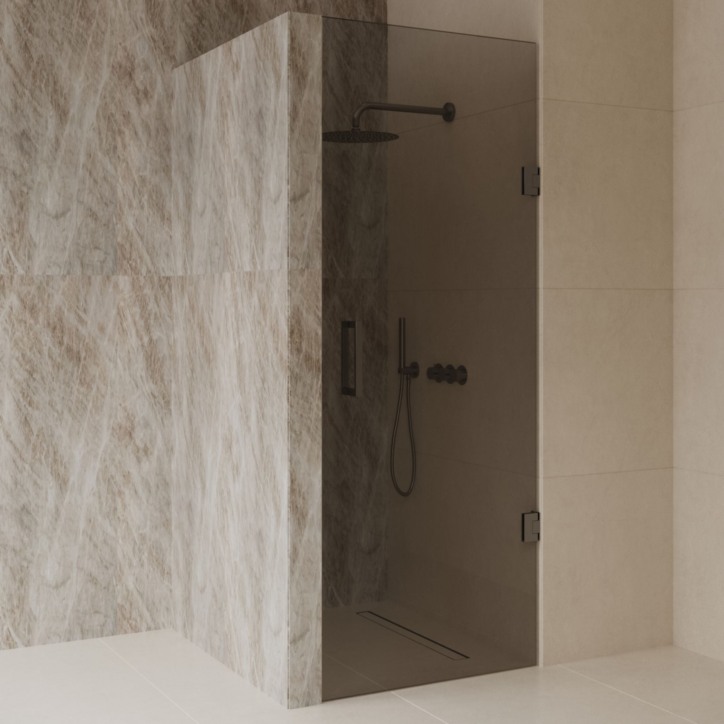 Douchedeur Moya Dalis Nisdeur 70x200 Mocha Glas Gunmetal