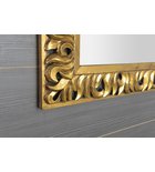 Zeegras Vierkante Spiegel In Massief Houten Frame 90 X 90 Cm Goud