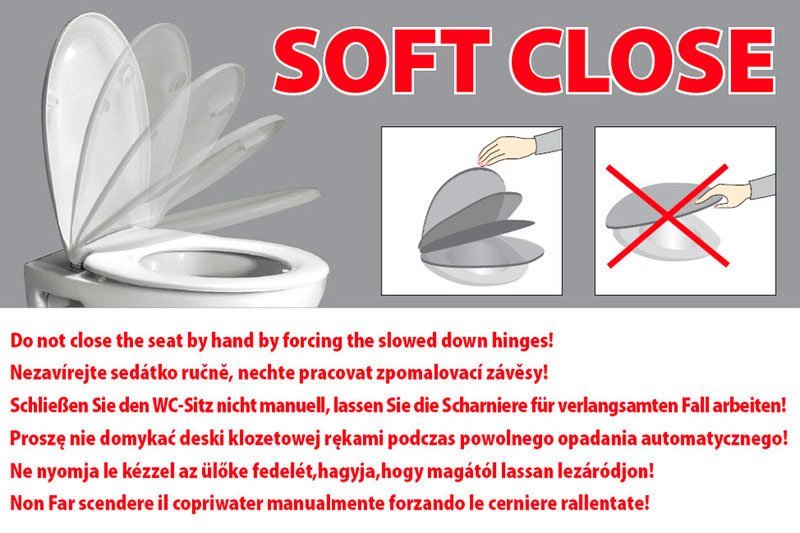 WC-Bril Infinity Slim Antraciet Toiletzitting Soft-close Quick Release